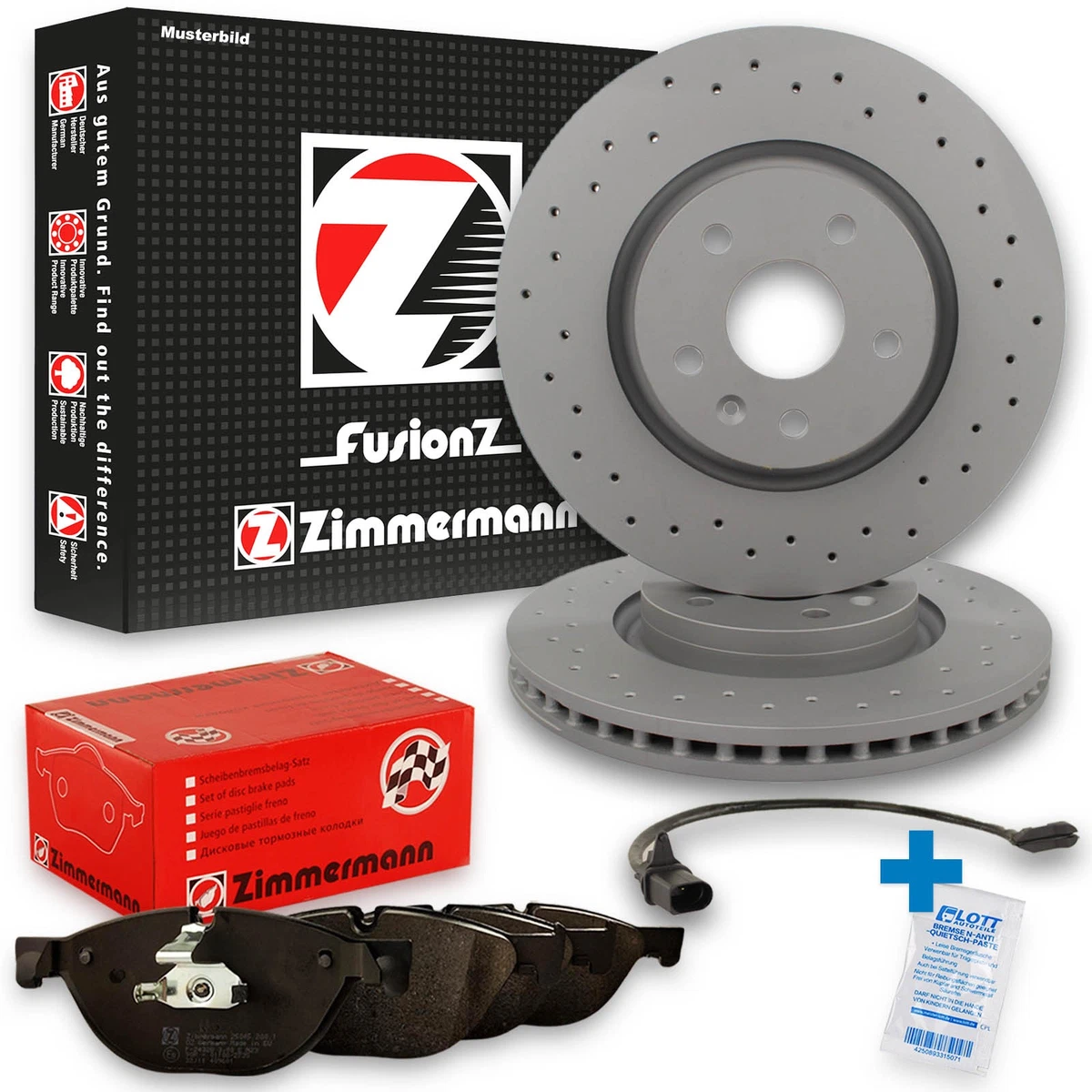 Гальмівні диски та колодки Zimmermann для Mercedes GLC Coupe (C253)